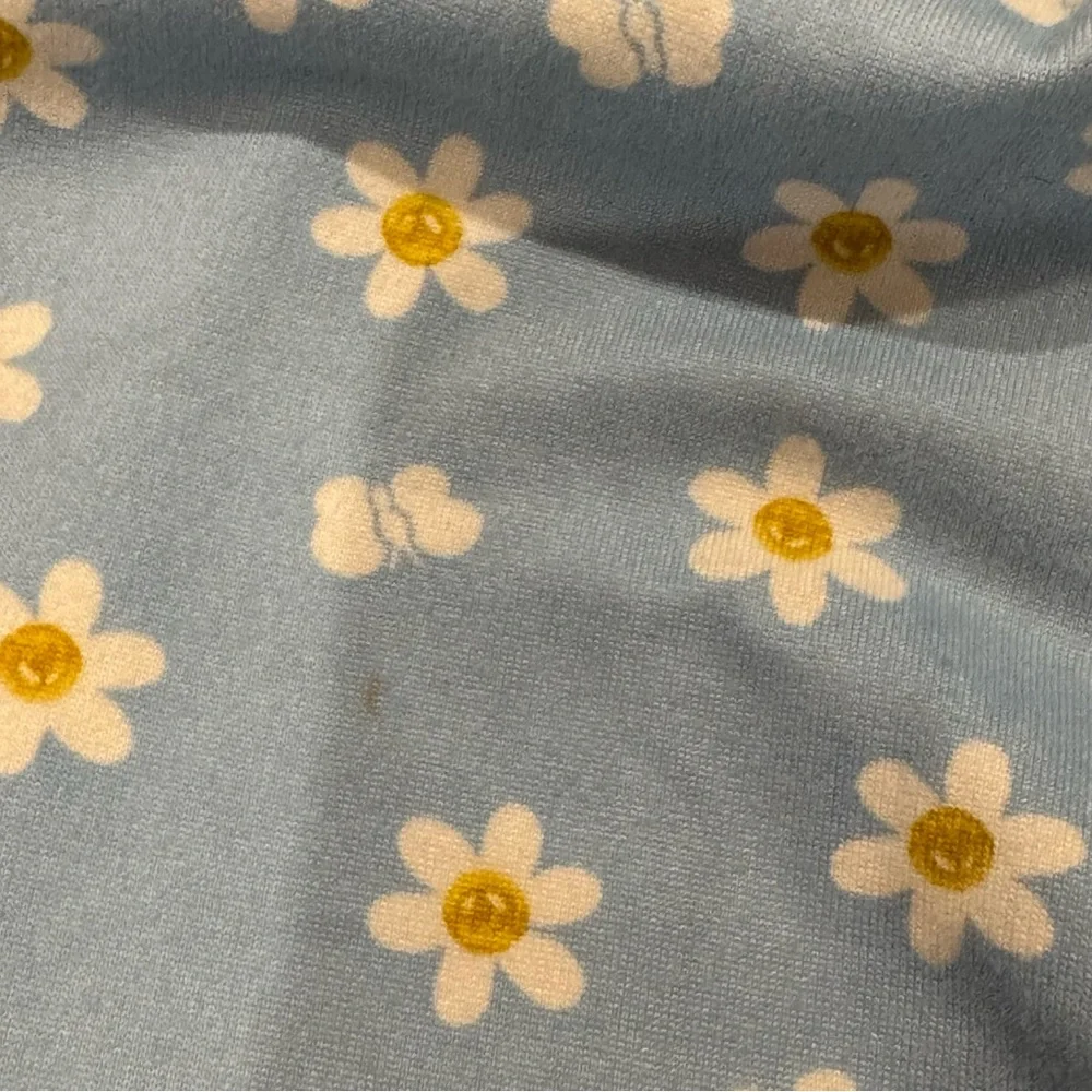 Blue Floral toddler dress sz 2t with flower butterfly design and tie back
